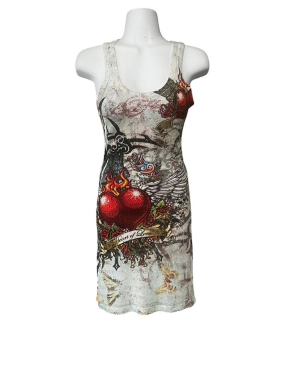 ED HARDY "Heart of Love" Tank Dress